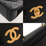 CHANEL シャネル デカマトラッセ チェーンショルダー 34cm ブラック レディース ラムスキン ショルダーバッグ Bランク 中古 銀蔵