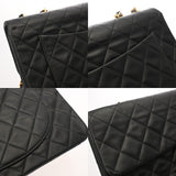 CHANEL シャネル デカマトラッセ チェーンショルダー 34cm ブラック レディース ラムスキン ショルダーバッグ Bランク 中古 銀蔵
