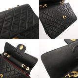 CHANEL シャネル デカマトラッセ チェーンショルダー 34cm ブラック レディース ラムスキン ショルダーバッグ Bランク 中古 銀蔵