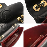 CHANEL シャネル デカマトラッセ チェーンショルダー 34cm ブラック レディース ラムスキン ショルダーバッグ Bランク 中古 銀蔵