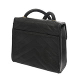 CHANEL シャネル Vステッチ ブラック レディース リザード ショルダーバッグ Bランク 中古 銀蔵
