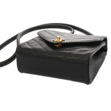 CHANEL シャネル Vステッチ ブラック レディース リザード ショルダーバッグ Bランク 中古 銀蔵