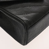 CHANEL シャネル Vステッチ ブラック レディース リザード ショルダーバッグ Bランク 中古 銀蔵