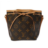 LOUIS VUITTON ルイヴィトン モノグラム ナノノエ 2WAY ブラウン M81266 レディース モノグラムキャンバス ショルダーバッグ Aランク 中古 銀蔵