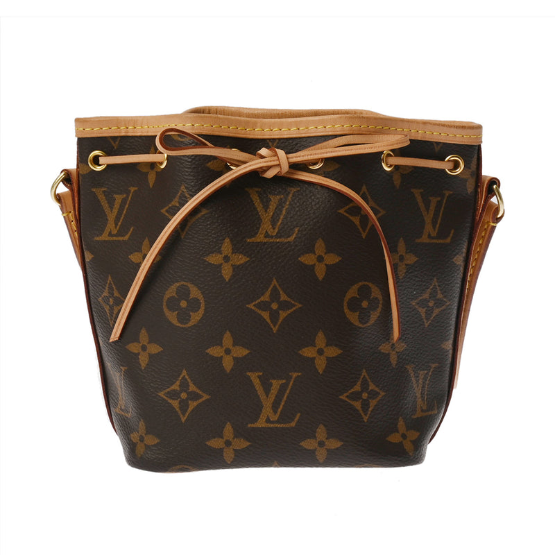 LOUIS VUITTON ルイヴィトン モノグラム ナノノエ 2WAY ブラウン M81266 レディース モノグラムキャンバス ショルダーバッグ Aランク 中古 銀蔵
