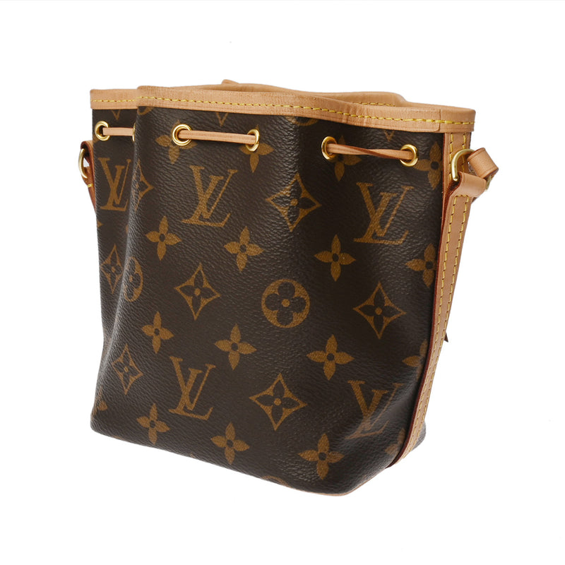 LOUIS VUITTON ルイヴィトン モノグラム ナノノエ 2WAY ブラウン M81266 レディース モノグラムキャンバス ショルダーバッグ Aランク 中古 銀蔵