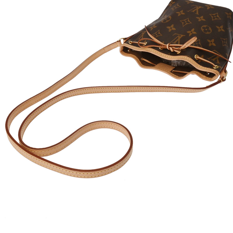 LOUIS VUITTON ルイヴィトン モノグラム ナノノエ 2WAY ブラウン M81266 レディース モノグラムキャンバス ショルダーバッグ Aランク 中古 銀蔵