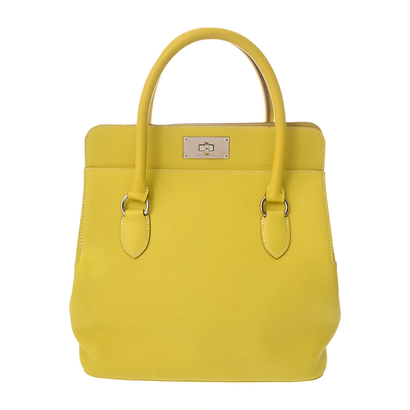 HERMES エルメス ツールボックス 26 2WAY ライム □Q刻印(2013年頃) レディース ヴォースイフト ハンドバッグ Aランク 中古 銀蔵