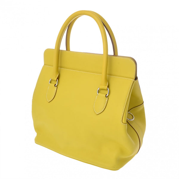 HERMES エルメス ツールボックス 26 2WAY ライム □Q刻印(2013年頃) レディース ヴォースイフト ハンドバッグ Aランク 中古 銀蔵