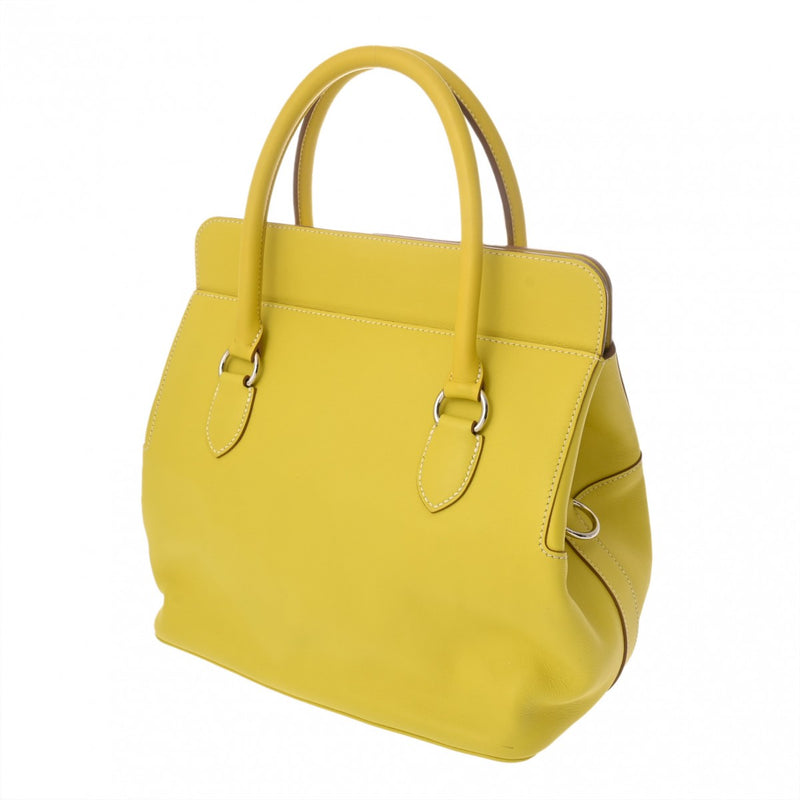 HERMES エルメス ツールボックス 26 2WAY ライム □Q刻印(2013年頃) レディース ヴォースイフト ハンドバッグ Aランク 中古 銀蔵