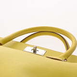 HERMES エルメス ツールボックス 26 2WAY ライム □Q刻印(2013年頃) レディース ヴォースイフト ハンドバッグ Aランク 中古 銀蔵
