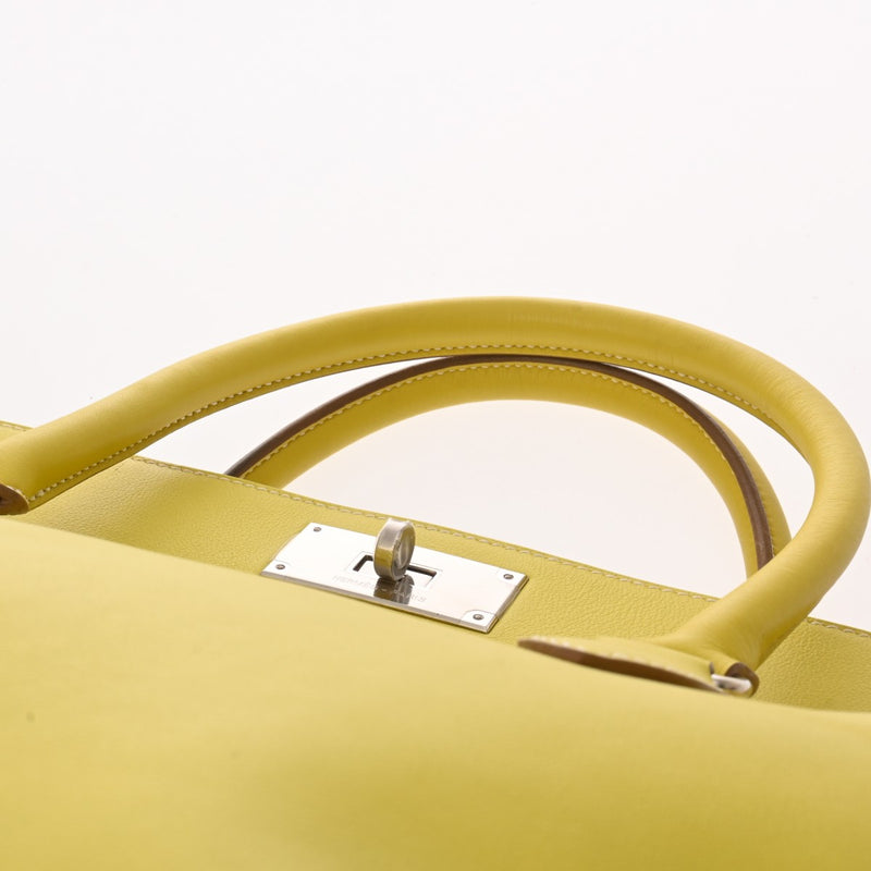 HERMES エルメス ツールボックス 26 2WAY ライム □Q刻印(2013年頃) レディース ヴォースイフト ハンドバッグ Aランク 中古 銀蔵