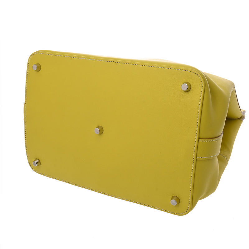 HERMES エルメス ツールボックス 26 2WAY ライム □Q刻印(2013年頃) レディース ヴォースイフト ハンドバッグ Aランク 中古 銀蔵