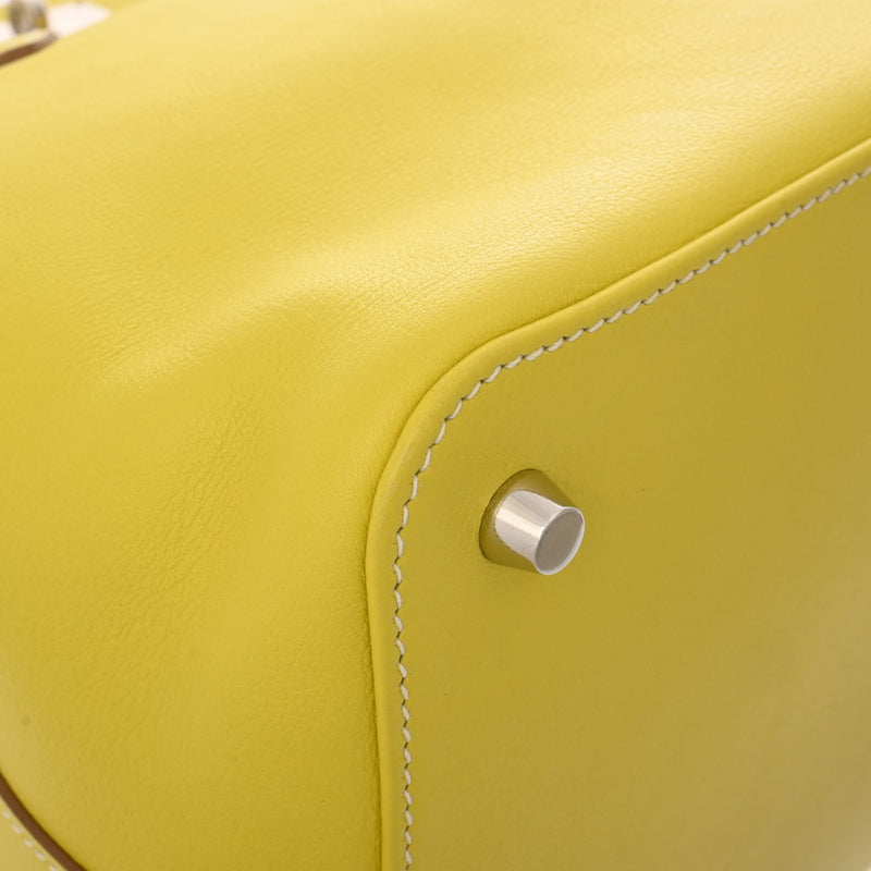 HERMES エルメス ツールボックス 26 2WAY ライム □Q刻印(2013年頃) レディース ヴォースイフト ハンドバッグ Aランク 中古 銀蔵