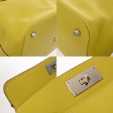 HERMES エルメス ツールボックス 26 2WAY ライム □Q刻印(2013年頃) レディース ヴォースイフト ハンドバッグ Aランク 中古 銀蔵