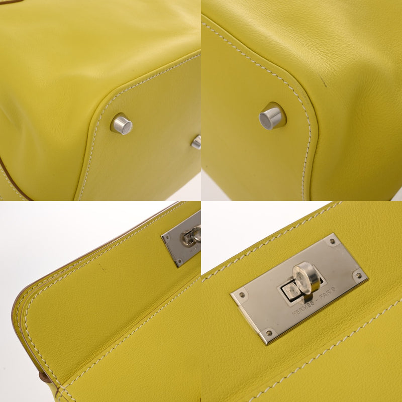 HERMES エルメス ツールボックス 26 2WAY ライム □Q刻印(2013年頃) レディース ヴォースイフト ハンドバッグ Aランク 中古 銀蔵