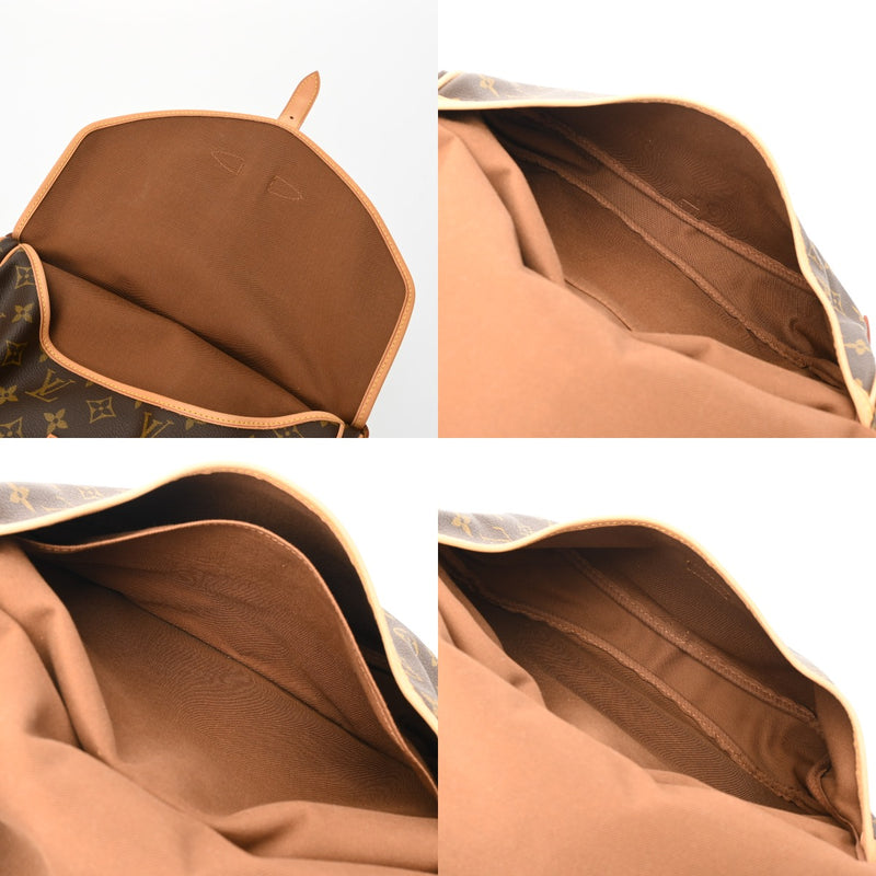 LOUIS VUITTON ルイヴィトン モノグラム ソミュール 30 ブラウン M42256 レディース モノグラムキャンバス ショルダーバッグ ABランク 中古 銀蔵