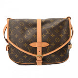 LOUIS VUITTON ルイヴィトン モノグラム ソミュール 30 ブラウン M42256 レディース モノグラムキャンバス ショルダーバッグ ABランク 中古 銀蔵