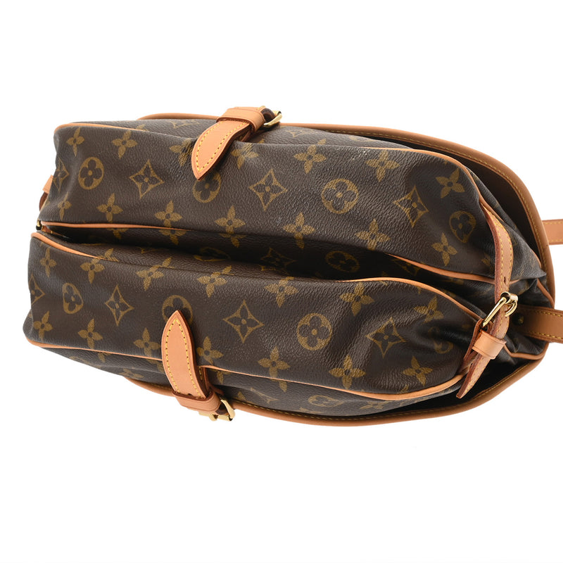 LOUIS VUITTON ルイヴィトン モノグラム ソミュール 30 ブラウン M42256 レディース モノグラムキャンバス ショルダーバッグ ABランク 中古 銀蔵