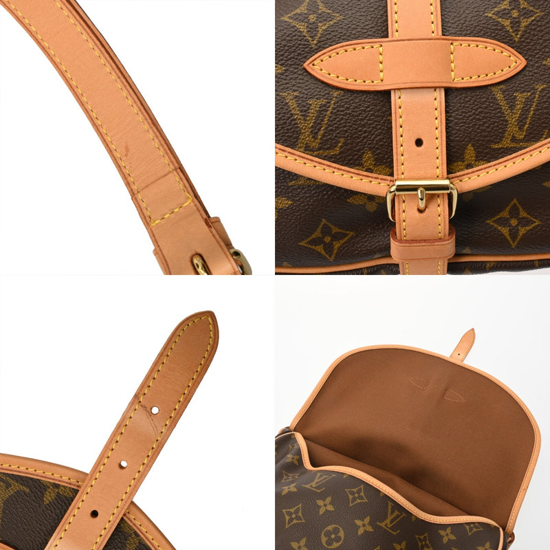LOUIS VUITTON ルイヴィトン モノグラム ソミュール 30 ブラウン M42256 レディース モノグラムキャンバス ショルダーバッグ ABランク 中古 銀蔵