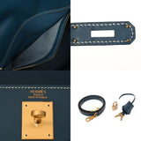 HERMES エルメス ケリー 32 内縫い 2WAY ブルータラサ □G刻印(2003年頃) レディース トゴ ヴィブラート/ボックスカーフ ハンドバッグ Aランク 中古 銀蔵