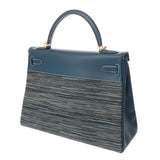 HERMES エルメス ケリー 32 内縫い 2WAY ブルータラサ □G刻印(2003年頃) レディース トゴ ヴィブラート/ボックスカーフ ハンドバッグ Aランク 中古 銀蔵