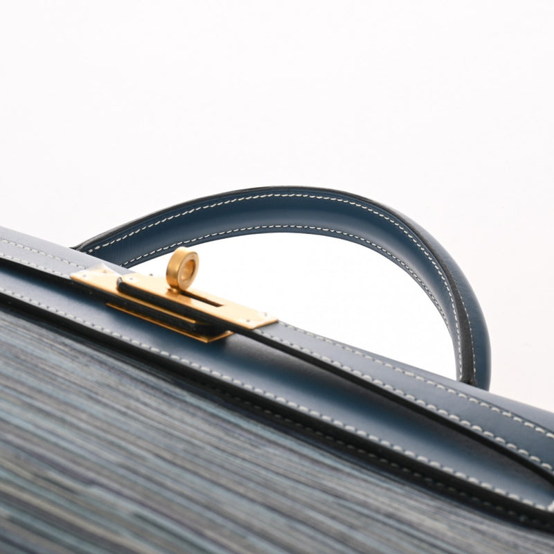 HERMES エルメス ケリー 32 内縫い 2WAY ブルータラサ □G刻印(2003年頃) レディース トゴ ヴィブラート/ボックスカーフ ハンドバッグ Aランク 中古 銀蔵