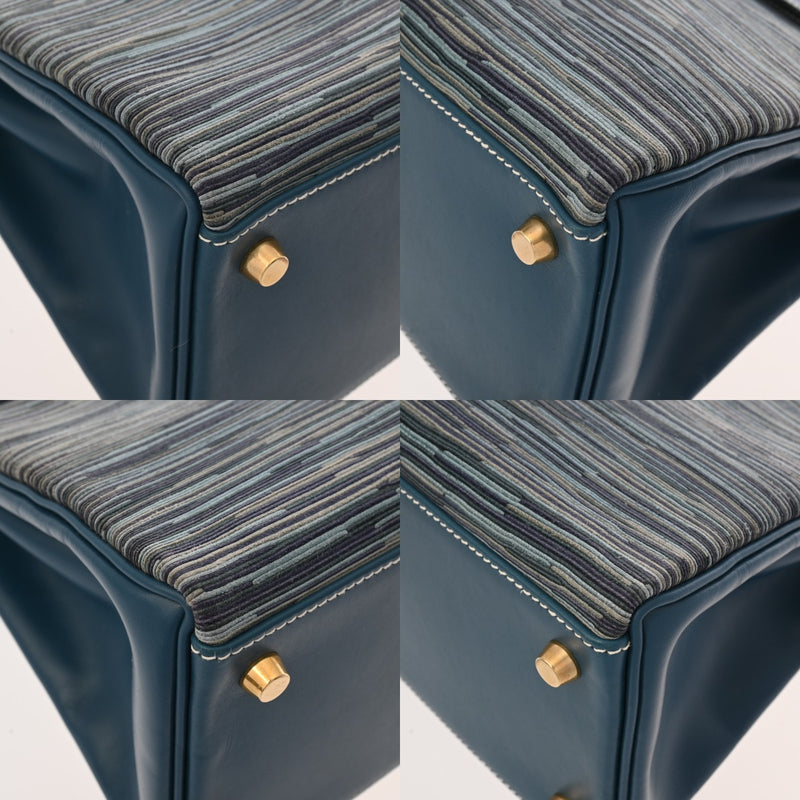 HERMES エルメス ケリー 32 内縫い 2WAY ブルータラサ □G刻印(2003年頃) レディース トゴ ヴィブラート/ボックスカーフ ハンドバッグ Aランク 中古 銀蔵