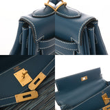 HERMES エルメス ケリー 32 内縫い 2WAY ブルータラサ □G刻印(2003年頃) レディース トゴ ヴィブラート/ボックスカーフ ハンドバッグ Aランク 中古 銀蔵