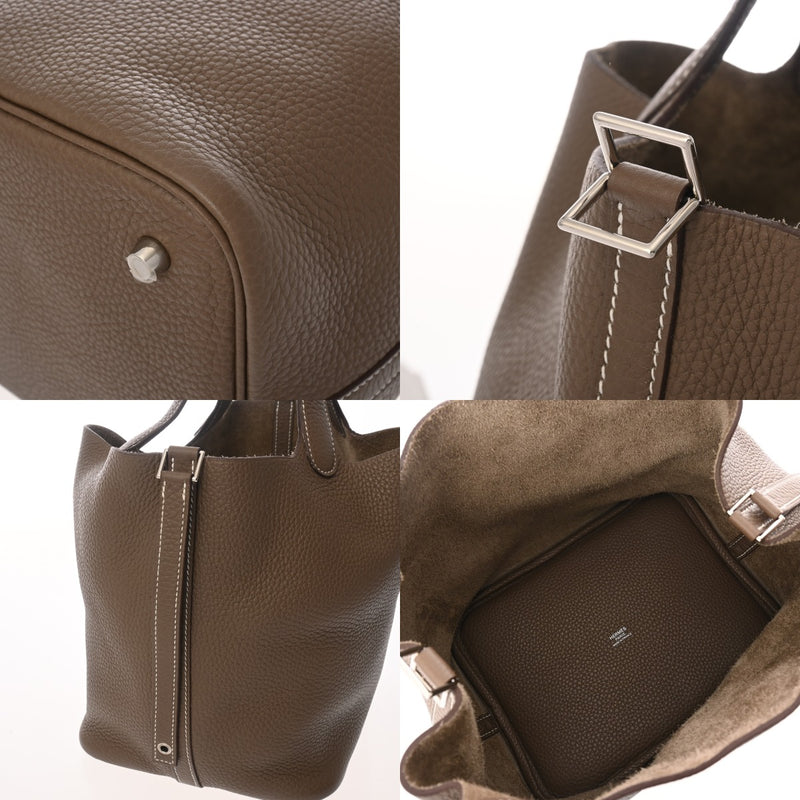 HERMES エルメス ピコタンロック MM エトゥープ Y刻印(2020年頃) レディース トリヨンクレマンス ハンドバッグ Aランク 中古 銀蔵