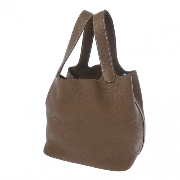 HERMES エルメス ピコタンロック MM エトゥープ Y刻印(2020年頃) レディース トリヨンクレマンス ハンドバッグ Aランク 中古 銀蔵