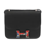 HERMES エルメス コンスタンス3 ミニ 18 ブラック Z刻印(2021年頃) レディース ヴォースイフト ショルダーバッグ ABランク 中古 銀蔵