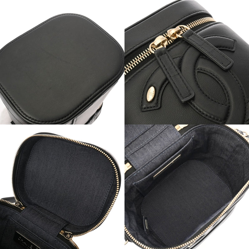 CHANEL シャネル バニティ 2WAY チェーンショルダー ブラック AS0323