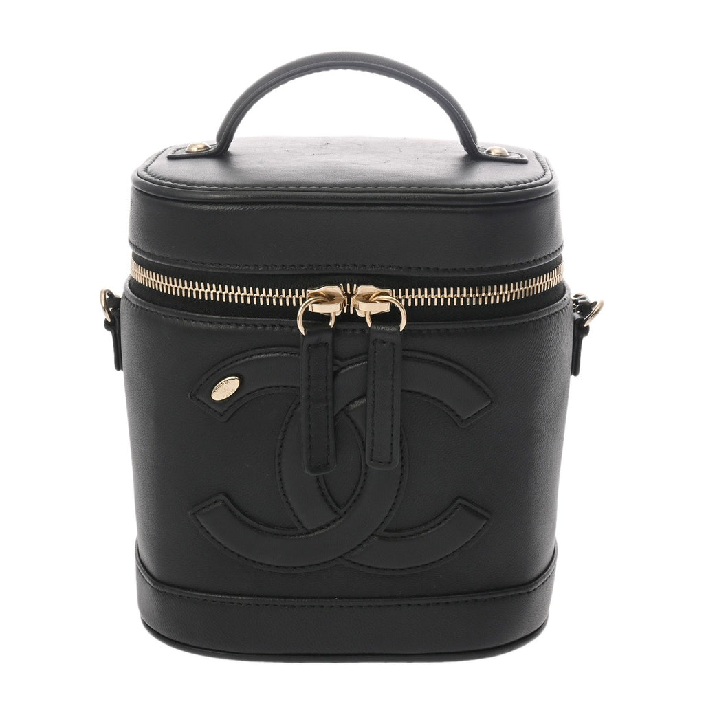 CHANEL シャネル バニティ 2WAY チェーンショルダー ブラック AS0323