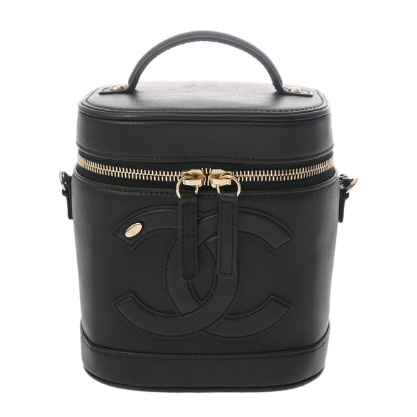 CHANEL シャネル バニティ 2WAY チェーンショルダー ブラック AS0323