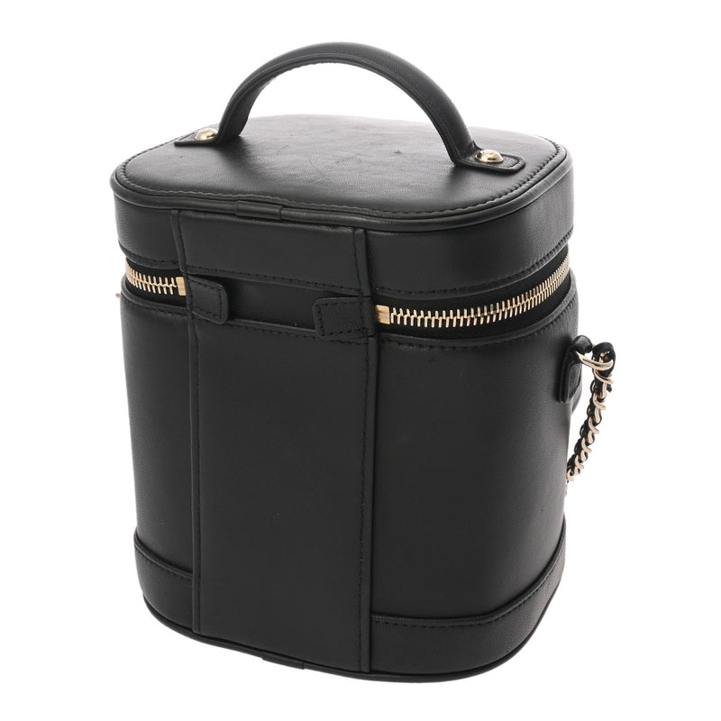 CHANEL シャネル バニティ 2WAY チェーンショルダー ブラック AS0323