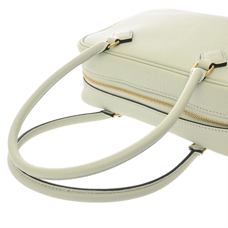 HERMES エルメス プリュム ミニ ヴェールフィズ K刻印(2025年頃) レディース シェーブル ハンドバッグ Aランク 中古 銀蔵