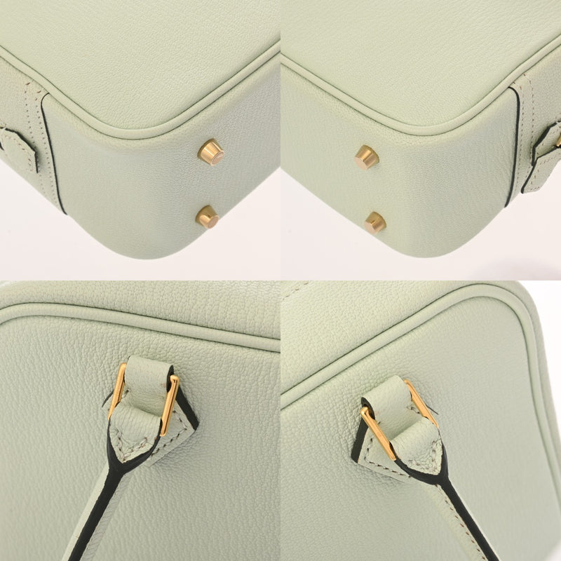 HERMES エルメス プリュム ミニ ヴェールフィズ K刻印(2025年頃) レディース シェーブル ハンドバッグ Aランク 中古 銀蔵