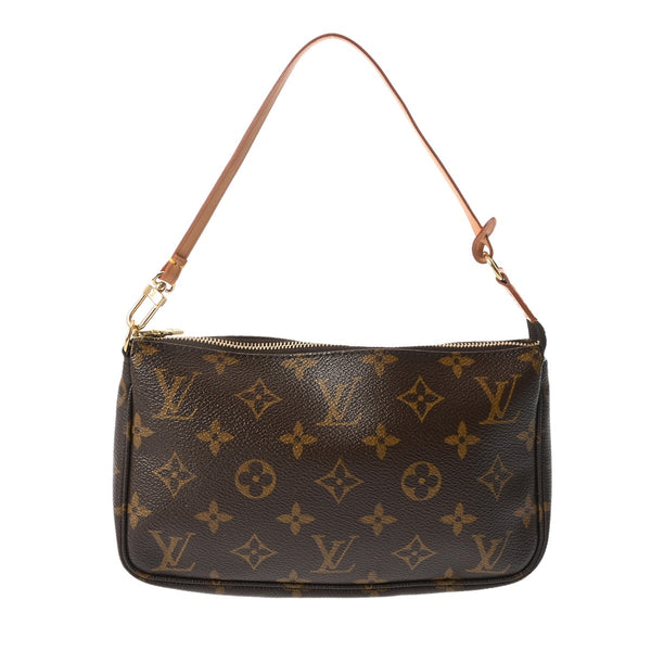 LOUIS VUITTON ルイヴィトン モノグラム ポシェット アクセソワール ブラウン M51980 レディース モノグラムキャンバス アクセサリーポーチ ABランク 中古 銀蔵