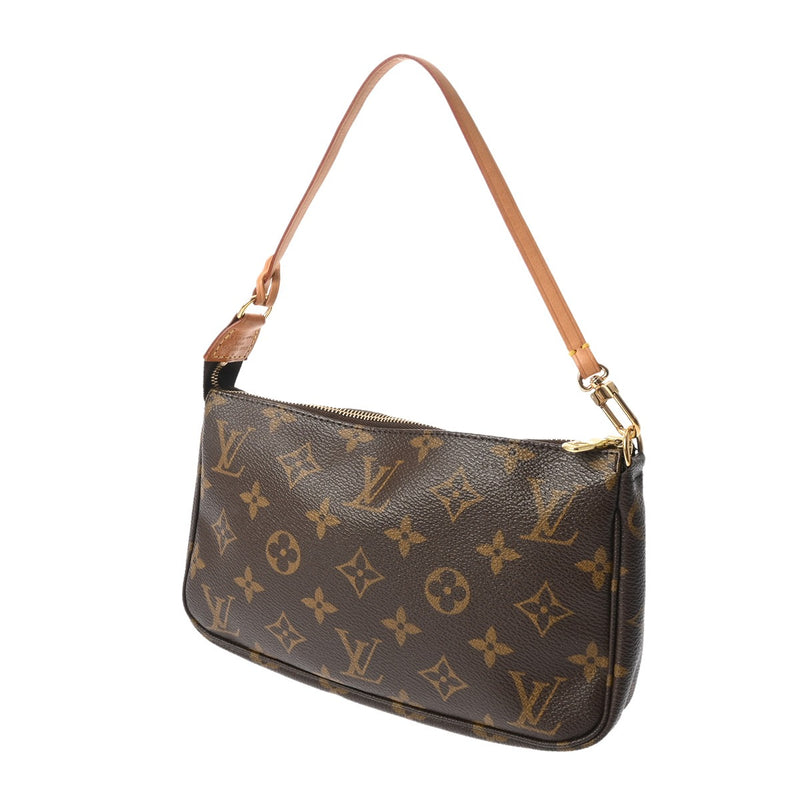 LOUIS VUITTON ルイヴィトン モノグラム ポシェット アクセソワール ブラウン M51980 レディース モノグラムキャンバス アクセサリーポーチ ABランク 中古 銀蔵