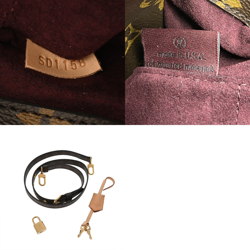 LOUIS VUITTON ルイヴィトン モノグラム モンテーニュ MM ブラウン M41056 レディース モノグラムキャンバス ハンドバッグ Aランク 中古 銀蔵