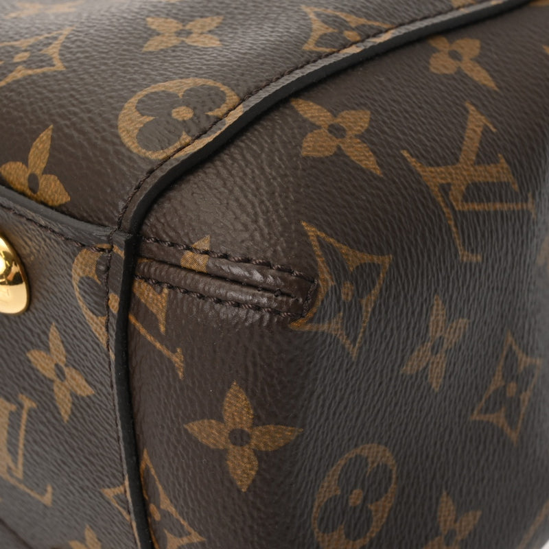 LOUIS VUITTON ルイヴィトン モノグラム モンテーニュ MM ブラウン M41056 レディース モノグラムキャンバス ハンドバッグ Aランク 中古 銀蔵
