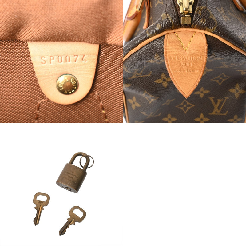 LOUIS VUITTON ルイヴィトン モノグラム スピーディ 25 ブラウン M41528 レディース モノグラムキャンバス ハンドバッグ Bランク 中古 銀蔵