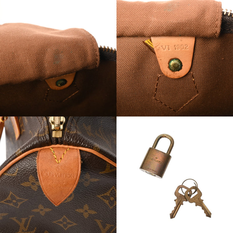 LOUIS VUITTON ルイヴィトン モノグラム スピーディ 35 旧型 ブラウン M41524 レディース モノグラムキャンバス ハンドバッグ Bランク 中古 銀蔵