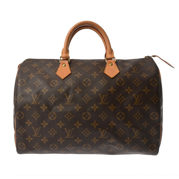 LOUIS VUITTON ルイヴィトン モノグラム スピーディ 35 旧型 ブラウン M41524 レディース モノグラムキャンバス ハンドバッグ Bランク 中古 銀蔵