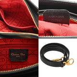 CHRISTIAN DIOR クリスチャンディオール カナージュ レディディオール カナージュ バッグ ブラック レディース レザー ショルダーバッグ ABランク 中古 銀蔵