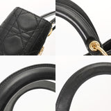 CHRISTIAN DIOR クリスチャンディオール カナージュ レディディオール カナージュ バッグ ブラック レディース レザー ショルダーバッグ ABランク 中古 銀蔵