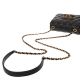 CHANEL シャネル マトラッセ ミニ チェーンショルダー ラインストーン ブラック レディース ラムスキン ラインストーン ショルダーバッグ ABランク 中古 銀蔵