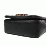 CHANEL シャネル マトラッセ ミニ チェーンショルダー ラインストーン ブラック レディース ラムスキン ラインストーン ショルダーバッグ ABランク 中古 銀蔵