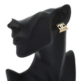 CHANEL シャネル スクエア ロゴ ピアス ゴールド/ホワイト レディース GP ピアス Aランク 中古 銀蔵